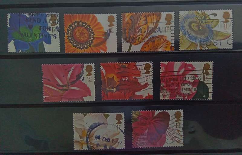 Great Britain 1997 19th Century Flower Paintings Used Part Set 9/10